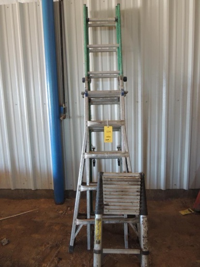 LOT: Werner Extension Ladder & Step Ladder, Tele Step Ladder