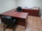LOT: (1) Desk, (2) File Cabinets