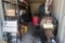 LOT: Contents of Conex Box including Oil, Filters, Bolt & Nut Bins, Shelving, Truck Parts