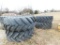 LOT: (4) Tractor Tires with Rims