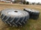 LOT: (4) Tractor Tires with Rims