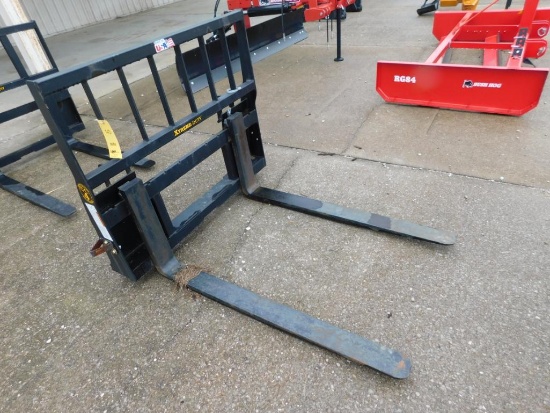 LOT: Construction Attachments Xtreme Duty Fork Rack & 48 in. Forks