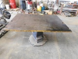 41 in. x 57 in. x 1 in. Rotating Steel Fabrication Table