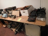 LOT: (2) Folding Tables with Large Assortment of Electronic Controls, Instrument Panels, Service