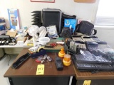 LOT: Assorted Keyboards, Calculators, Fans, Paper Shredder & Office Supplies