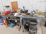 LOT: (2) Work Benches with Contents of Assorted Hand Tools, etc.