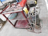 LOT: Torch Unit with Bottles, Hoses, Gauges, Torch