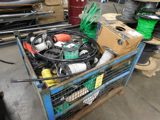 LOT: Wire Basket with Contents of Assorted Wire