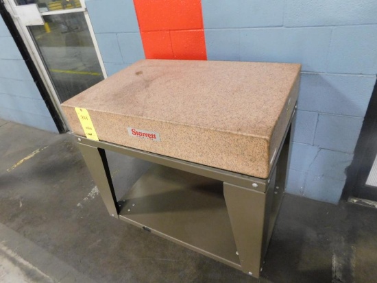 Starrett Granite Surface Plate on Steel Stand