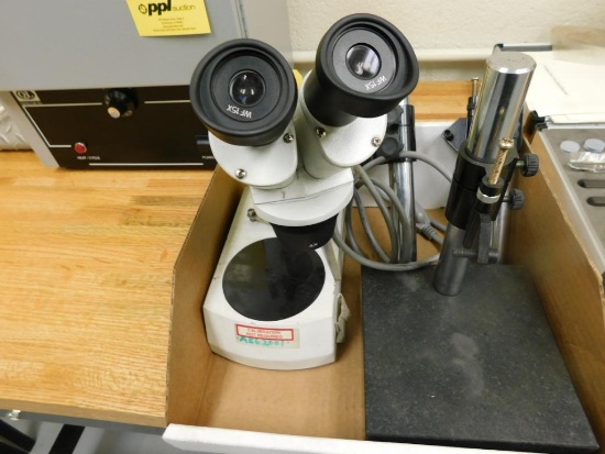 LOT: Fowler Microscope & Dial Indicator Stand