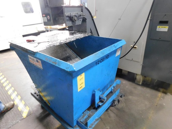 1/2 cu. yd. Rolling Self Dumping Chip Hopper (empty)