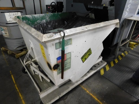 1/2 cu. yd. Rolling Self Dumping Chip Hopper (empty)