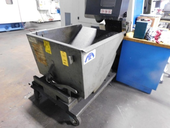 1/2 cu. yd. Rolling Self Dumping Chip Hopper (empty)