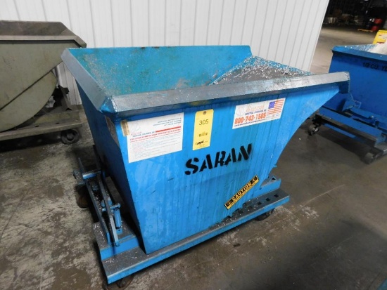 1/2 cu. yd. Rolling Self Dumping Chip Hopper (empty)