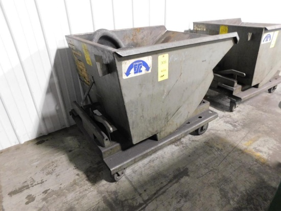 1/2 cu. yd. Rolling Self Dumping Chip Hopper (empty)