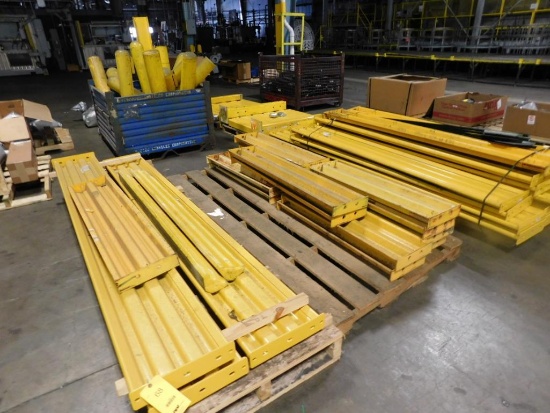 LOT: Large Assortment Steel Guard Rail & Posts