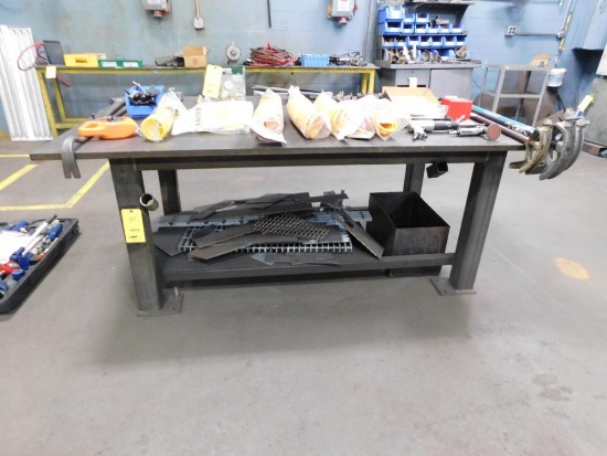 48 in. x 84 in. x 1 in. Steel Fabrication Table
