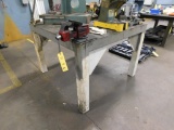 50 in. x 50 in. Steel Table, with Wilton 5-1/2 in. Vise