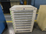 LOT: 9-Drawer Tooling Cabinet with Contents of Forklift Parts