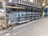 LOT: 24 ft. Wide x 6 ft. High Single-Side Welded Steel Cantilever Rack with Contents of Flat, Square