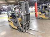 Caterpillar 2500 lb. LP Forklift Model C3000-LP, S/N AT81F10337, Solid Tires, 3-Stage Mast, Side