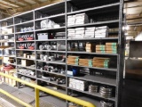 LOT: Contents of Shelving on Upper Level of Mezzanine including Assorted Electrical Panel Boxes, PVC