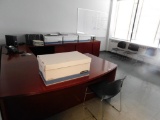 LOT: Contents of (1) Office including U-Shaped Desk, Credenza, (6) Chairs