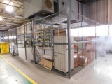 LOT: 3-Side Lockable Maintenance Cage, 20 ft. x 38 ft. x 20 ft. x 100 in. High, with Contents of
