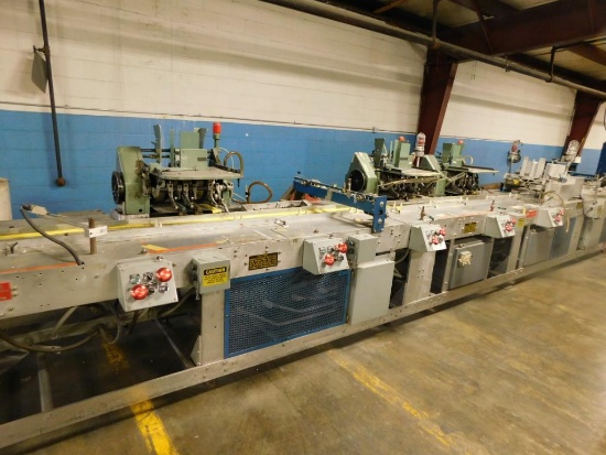 Machtronic Poly-Bagging Line, S/N 611389, with (3) Muller Signature Feeders, Cheshire Label Head,