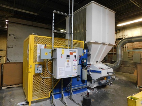 2015 Vecoplan VAZ800XL Shredder, S/N 14565-010, with 30 HP Motor, 2BD-60-5248 Endura-Veyor Dumper,