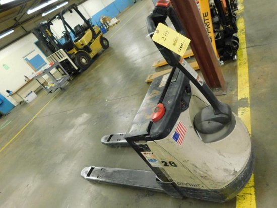 Crown 4500 lb. Electric Walk-Behind Pallet Truck, 24 Volt