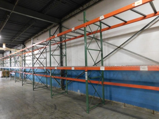 LOT: (14) Sections 2-Tier Pallet Rack, 8 ft. Wide x 12 ft. High x 42 in. Deep