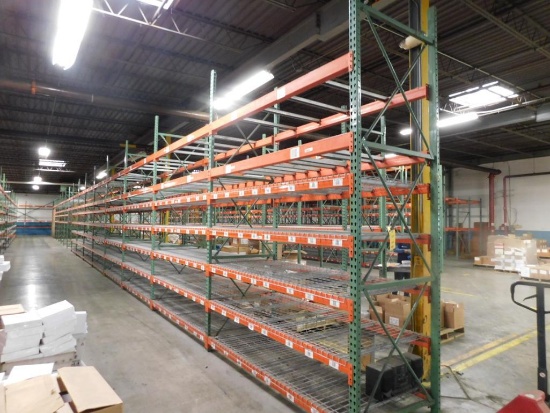 LOT: (31) Sections Multi-Tier Pallet Rack, 8 ft. Wide x 12 ft. High x 42 in. Deep, Most with Wire