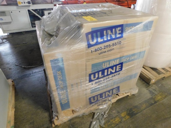 LOT: (4) Uline Shop Desks (new in box)