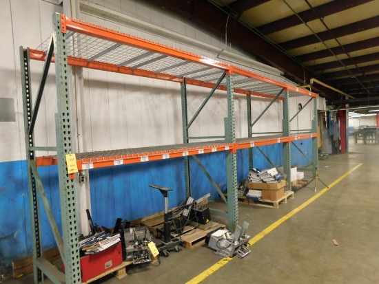 LOT: (3) Sections Pallet Rack, 8 ft. Wide x 8 ft. 6 in. High x 42 in. Deep