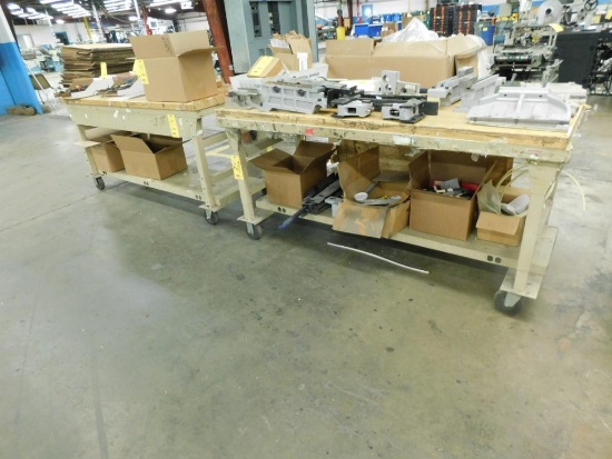LOT: (2) 30 in. x 72 in. Maple Top Rolling Work Benches