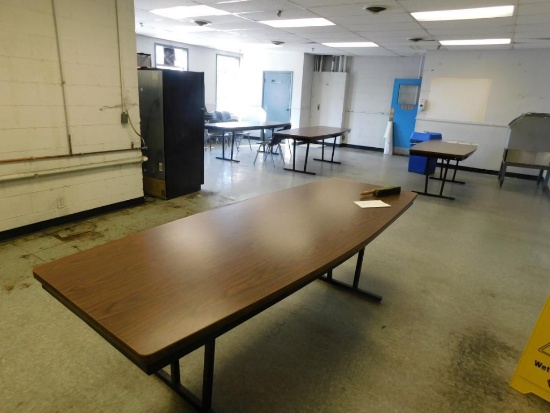 LOT: Contents of Break Room including Folding Tables & Chairs, Refrigerator, (2) Microwave Ovens,