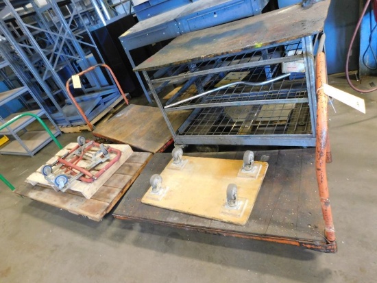 LOT: (4) Rolling Shop Carts