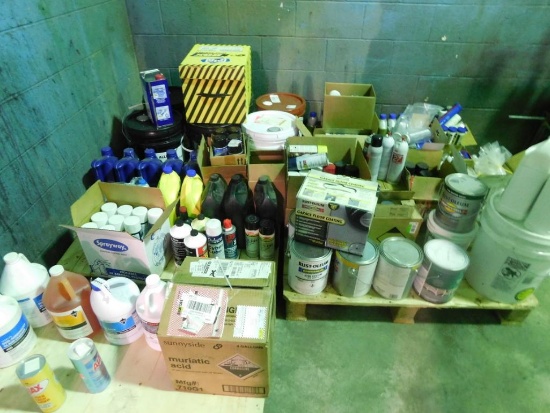 LOT: Assorted Fluids & Sprays on (3) Pallets