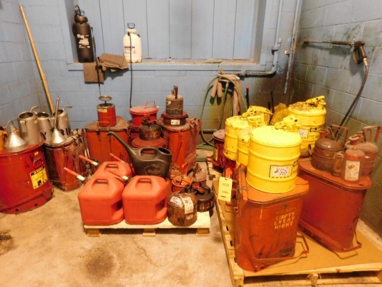 LOT: Oily Rag Cans & Fuel Cans