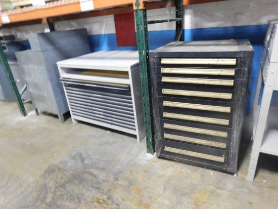 LOT: Blueprint Cabinet, Tooling Cabinet, (3) Foreman Desks