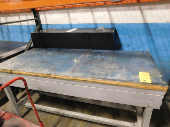 LOT: Blueprint Cabinet, (3) Steel Work Benches