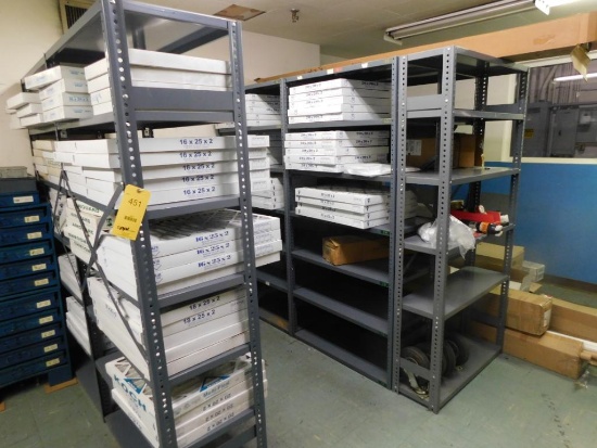 LOT: (7) Shelving Units with Contents of Building Supplies