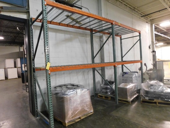 LOT: (2) Sections Pallet Rack, 8 ft. Wide x 10 ft. High x 42 in. Deep, with Wire Decking