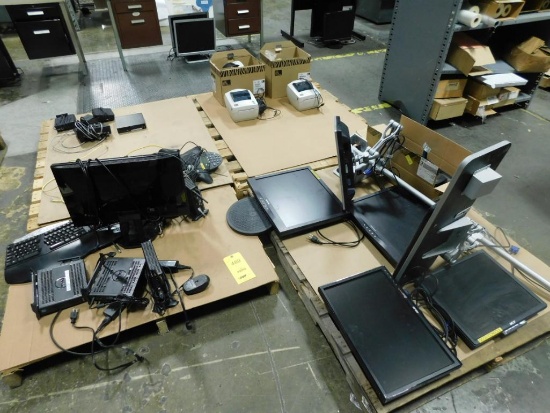 LOT: Assorted Monitors & Zebra Printers