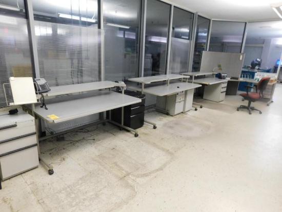 LOT: Assorted Work Stations & Office Chairs