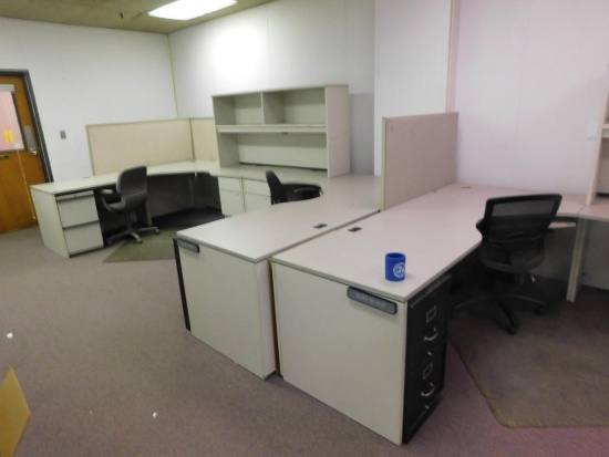 LOT: Contents of Room including (5) Work Stations & (4) Chairs