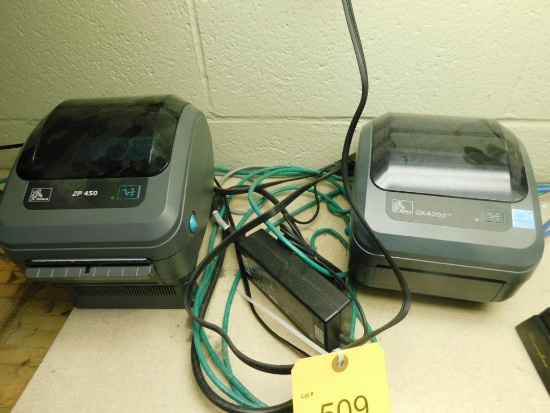 LOT: (1) Zebra ZP400 & (1) Zebra GK420d Printers