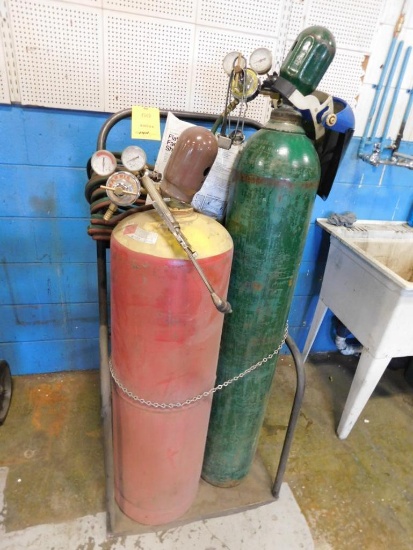 Torch Cart with Bottles, Gauges, Hose & Torch