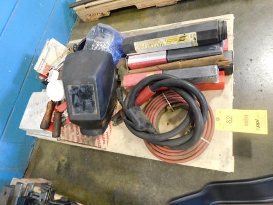 LOT: Assorted Welding Supplies with Arc-Air Gouging Torch